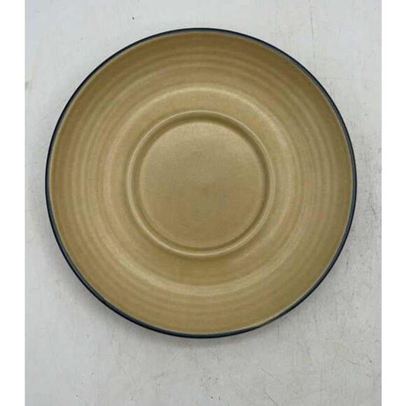 VTG Pfaltzgraff Folk Art 5‑Pc Place Setting Blue Floral (1977)Tan USA Stoneware - Picture 12 of 16